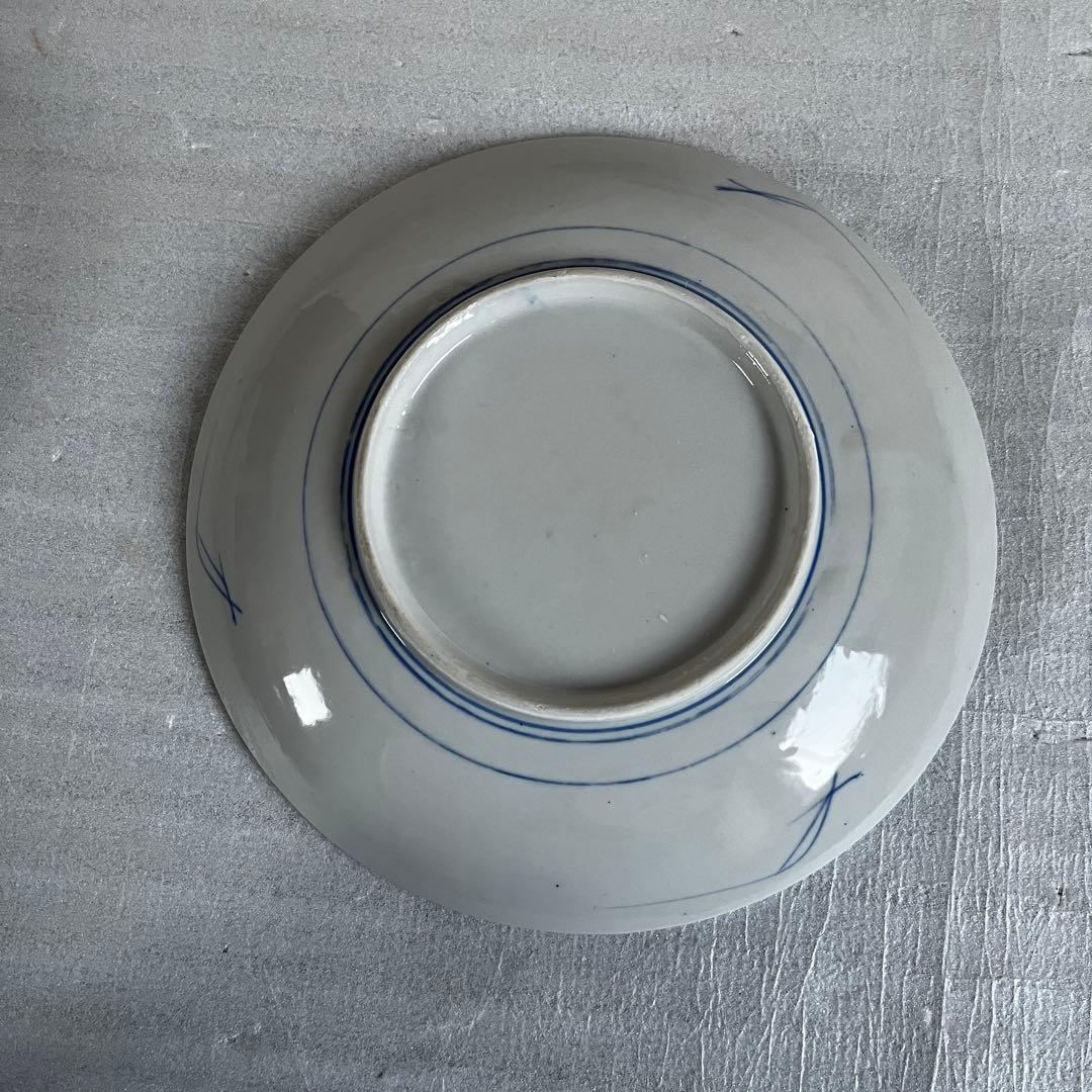 アンティーク　平皿　染付　藍色　５枚セット　100年以上前