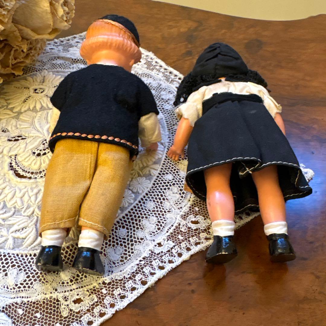 ★セルロイド人形★フランス　ヴィンテージドール　ミニョネット　男女セット