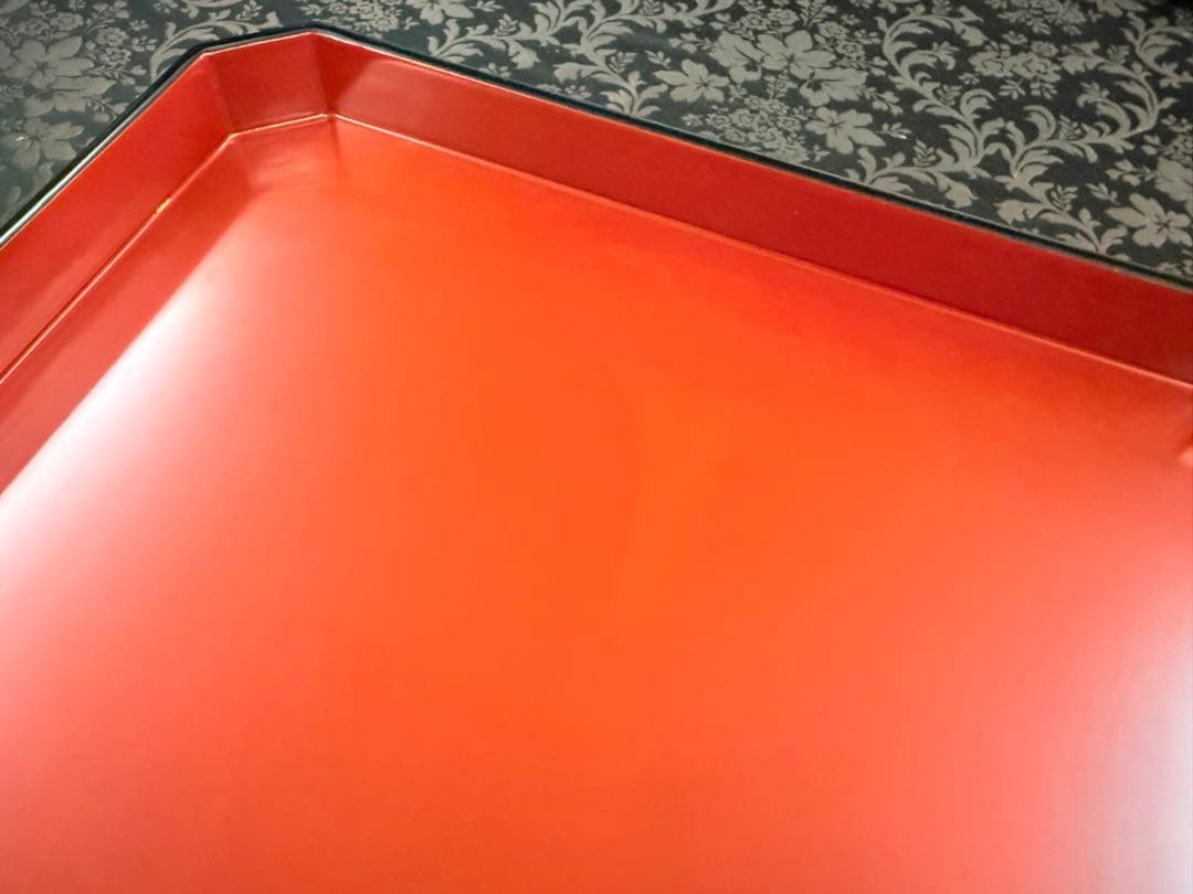 越前漆器　無地　木製　祝膳　黒内朱