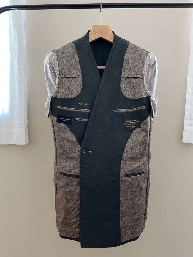 【超美品】カーキ グリーンスーツセット (ジャケット・スラックス)