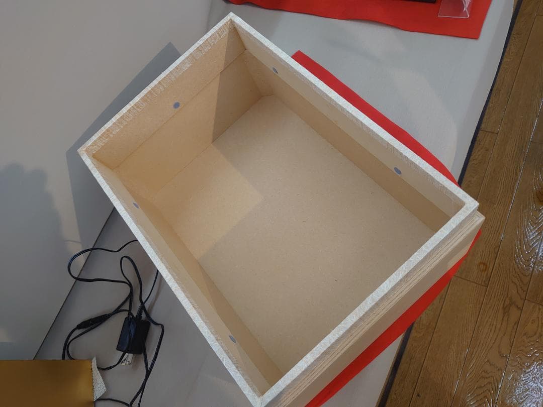 ●収納式おひなさま●　つむぎ風衣装飾り　金屏風　フルセット