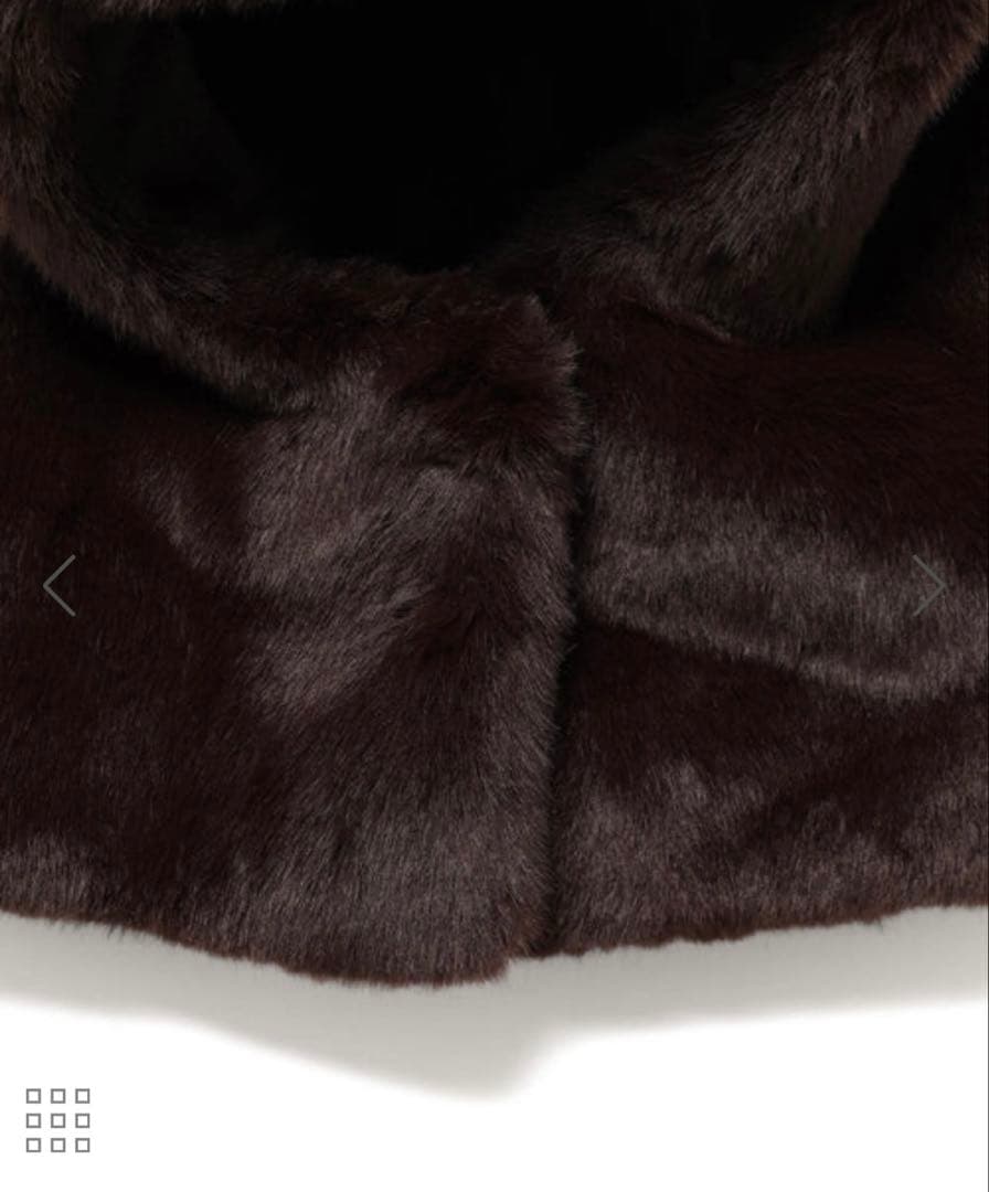 AMOMENTO アモーメント エコファー バラクラバ ブラウン アダムエロペ