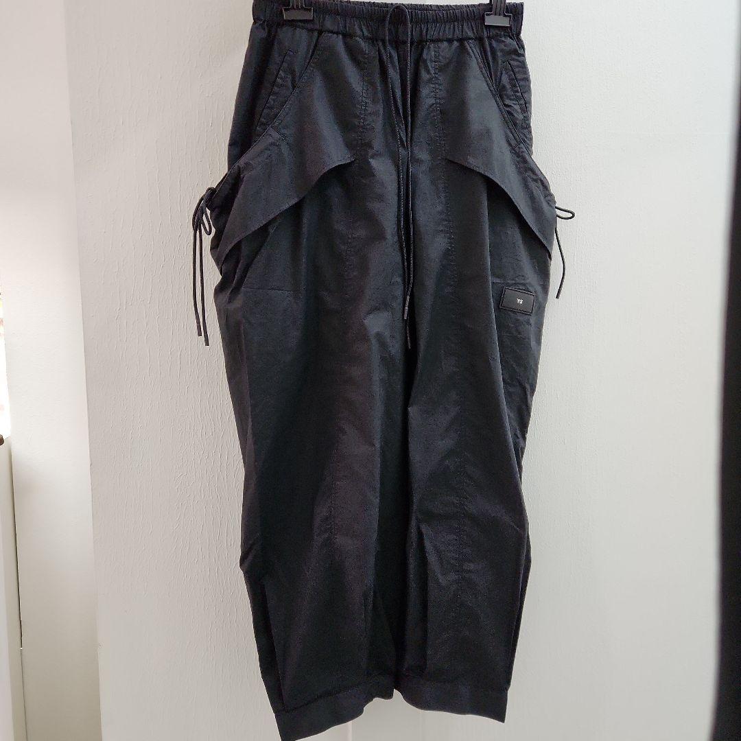 Y-3ブラックカーゴパンツ サイドビックポケット