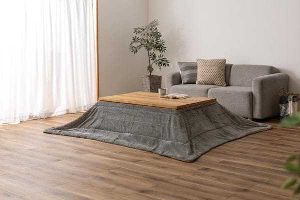 おしゃれ ふかふか かわいい 暖かい フリース 長方形 こたつ布団 グレー