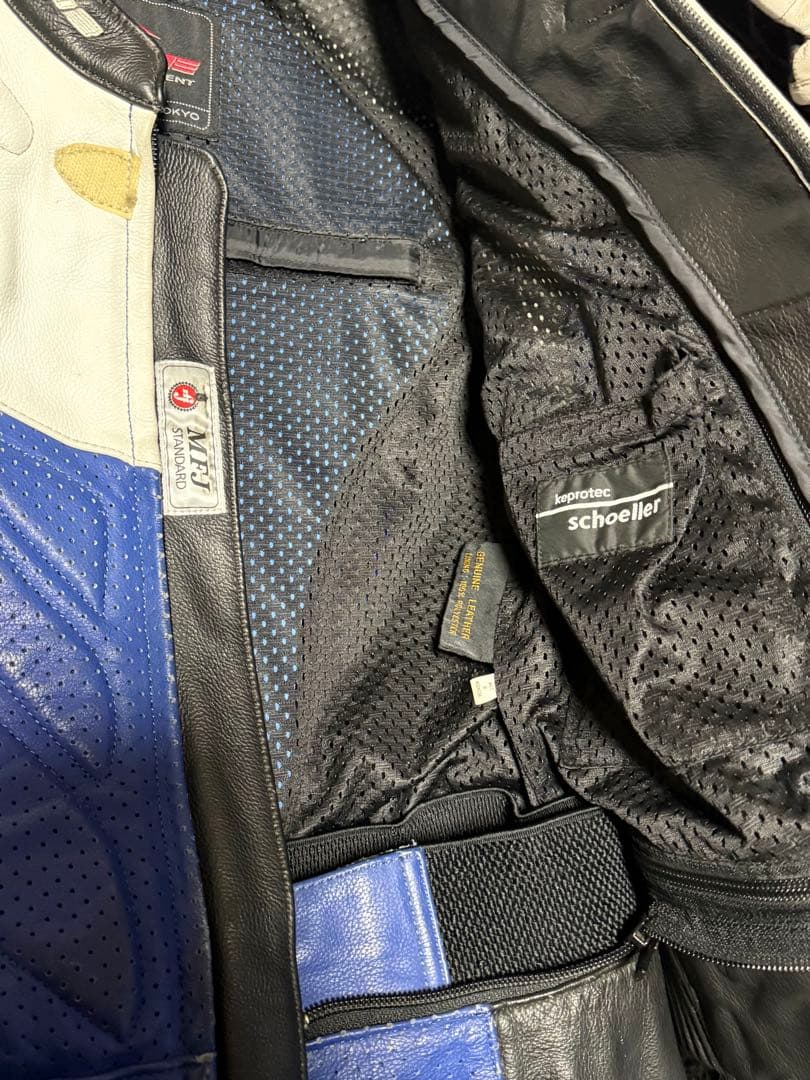 KOMINE MFJ公認 セパレート レザー レーシングスーツ 革ツナギ L