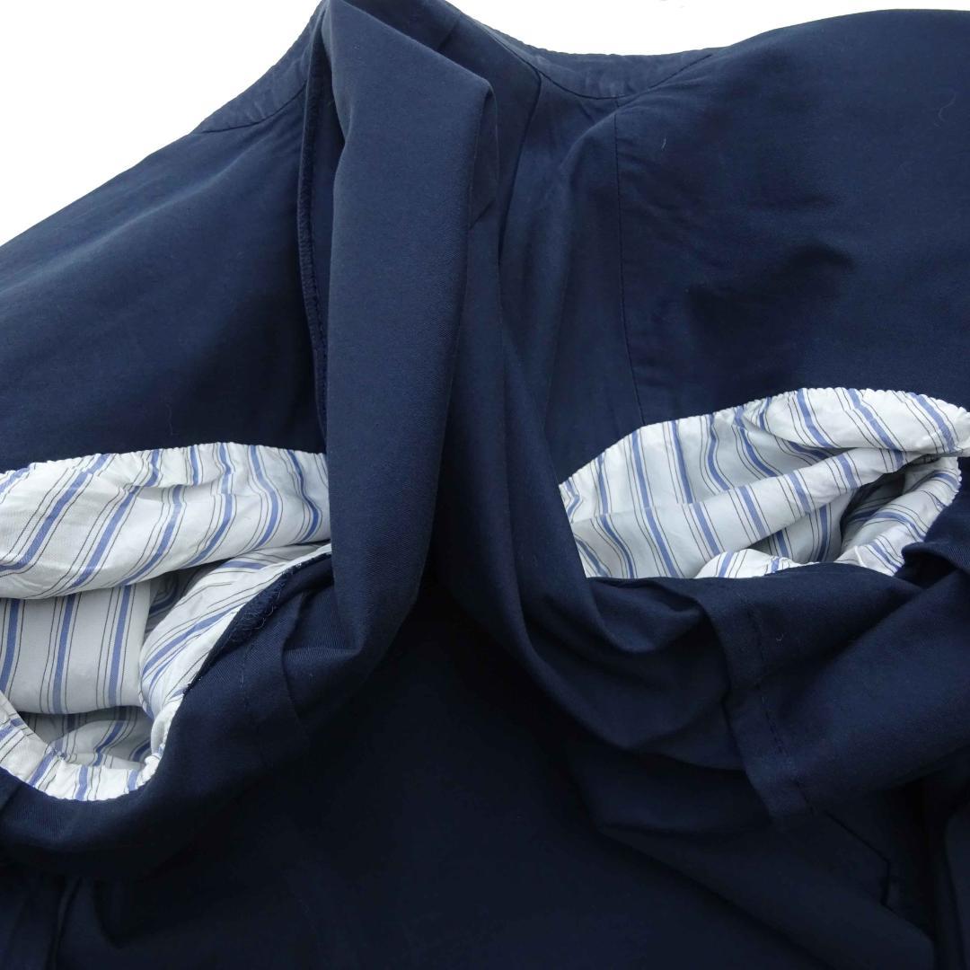 BEAMS F　ビームスエフダブルスーツ綿コットンネイビー紺上下46夏の風物詩