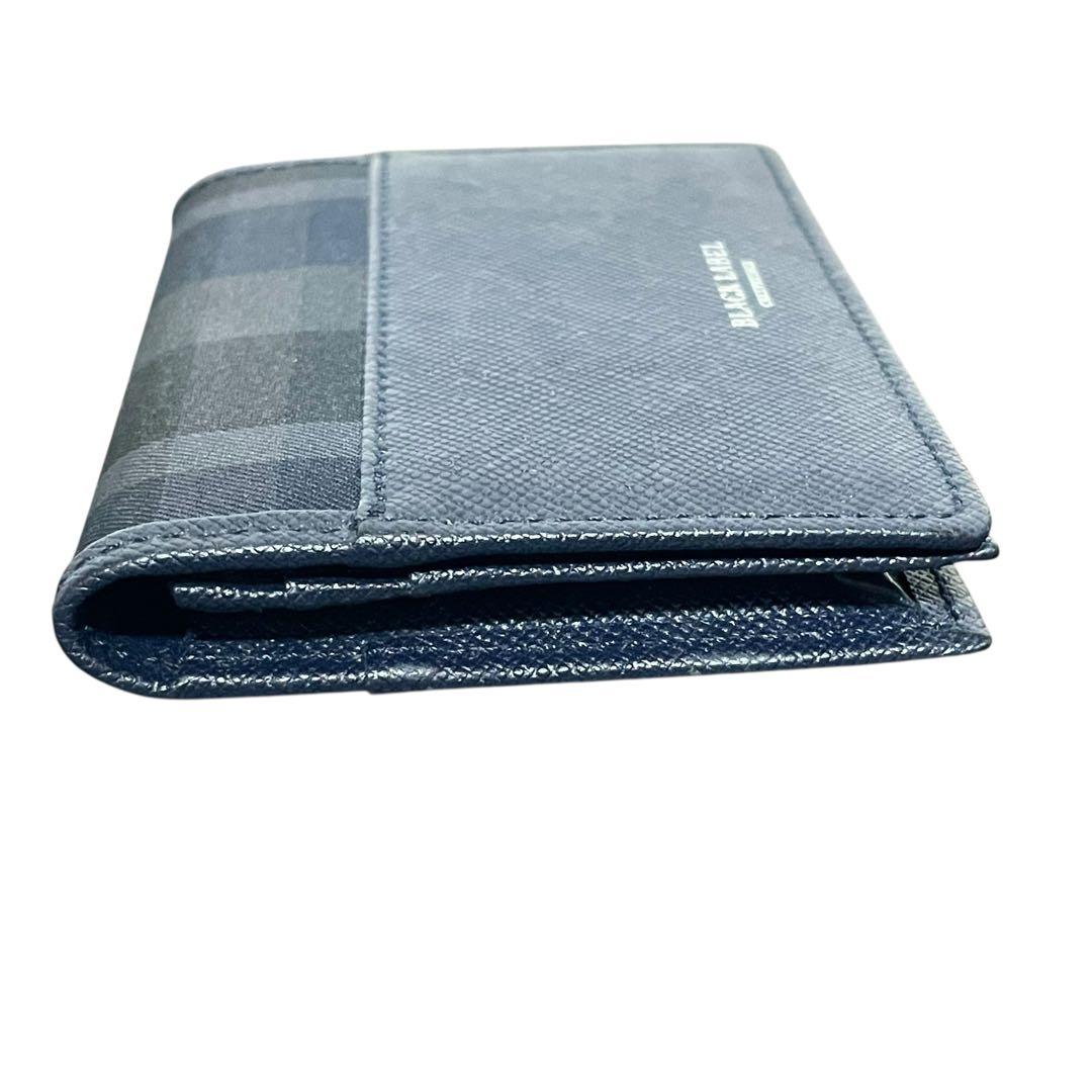 ブラックレーベルクレストブリッジ 名刺入れ カードケース チェック ネイビー