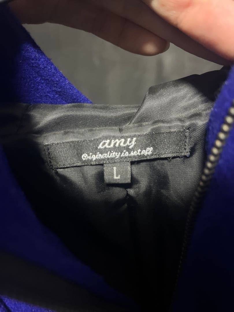 ウール　ダッフルコート　ブルー　青　アウター　　メンズ　WOmB（ウーム）