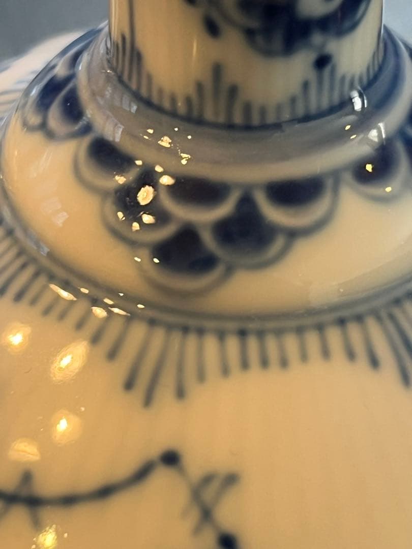 ロイヤルコペンハーゲン フルレース キャンドルスタンド　蝋燭台　2客セット