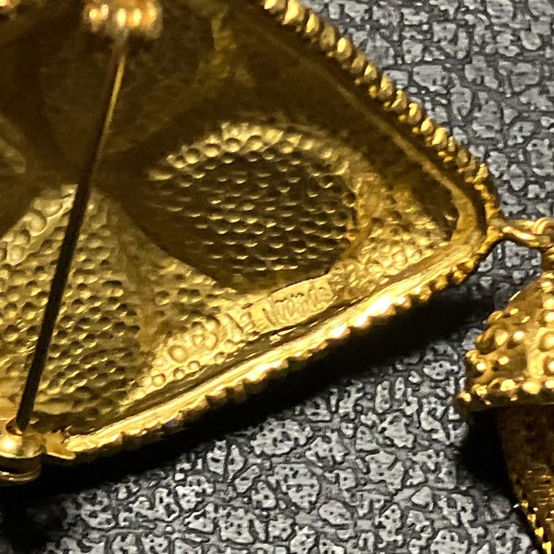 美品 ランセル ブレスレット ジョコンダ フリンジ ブローチ ゴールドカラー