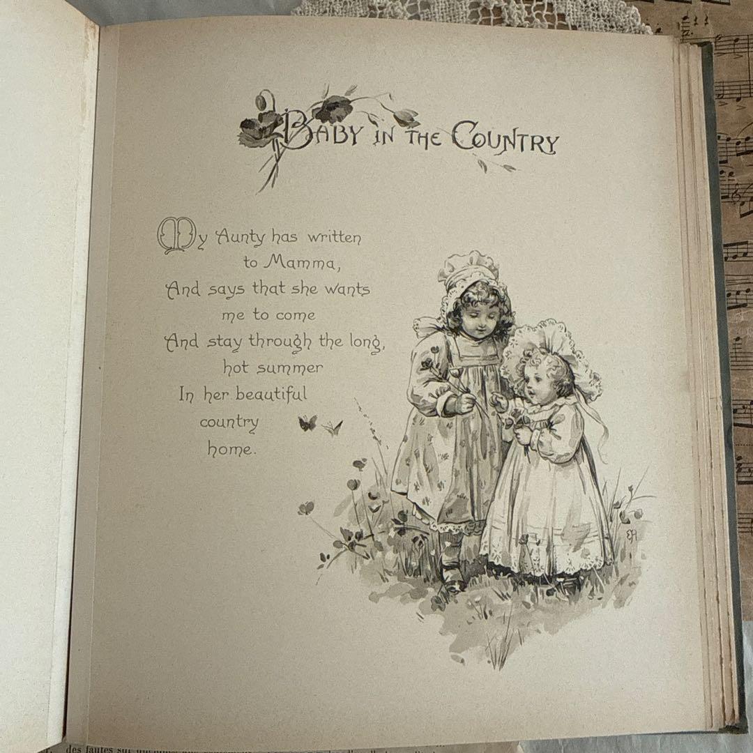 追加写真★アンティーク雑記帳ベビーアルバム洋書ヴィクトリアン　ジャンクジャーナル