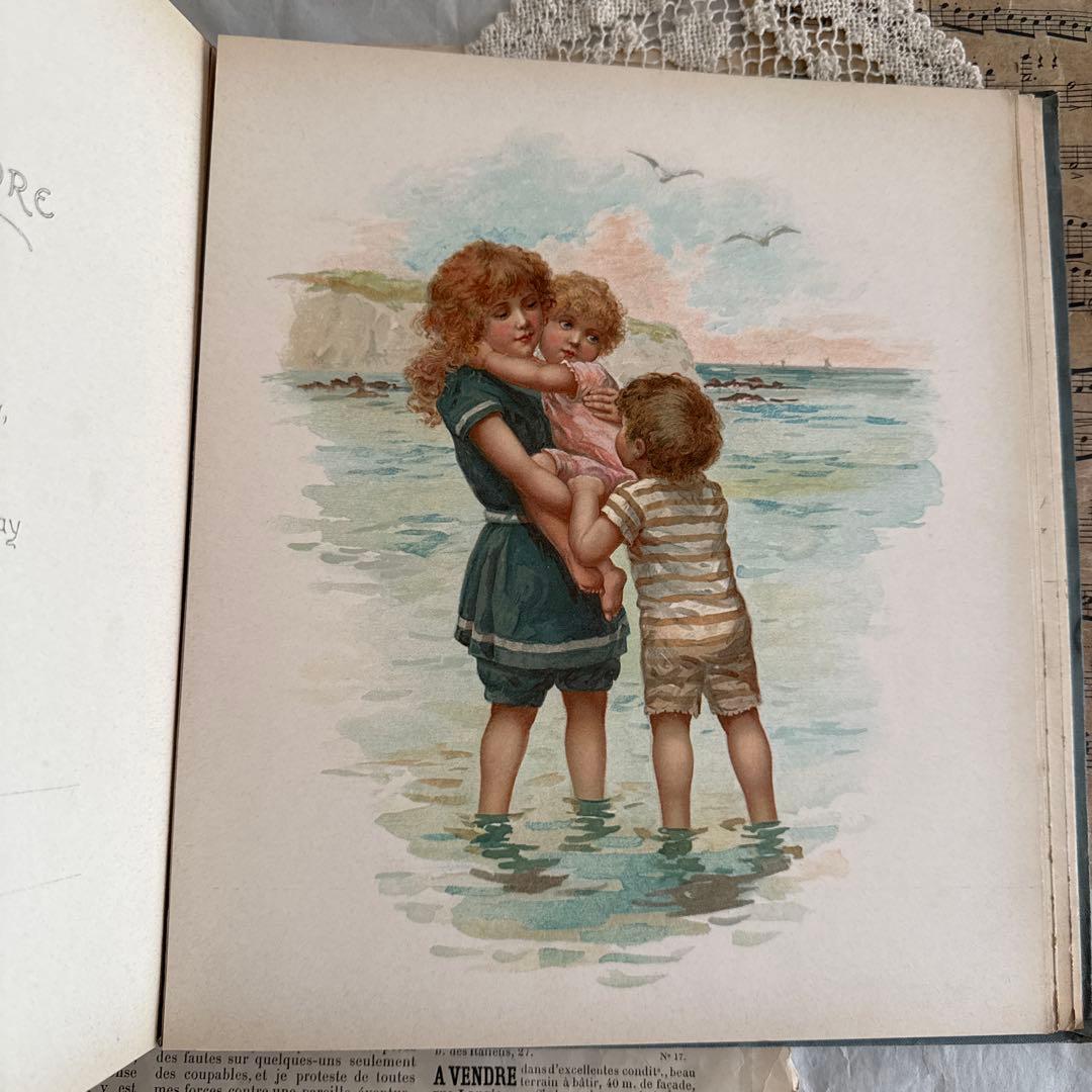 追加写真★アンティーク雑記帳ベビーアルバム洋書ヴィクトリアン　ジャンクジャーナル