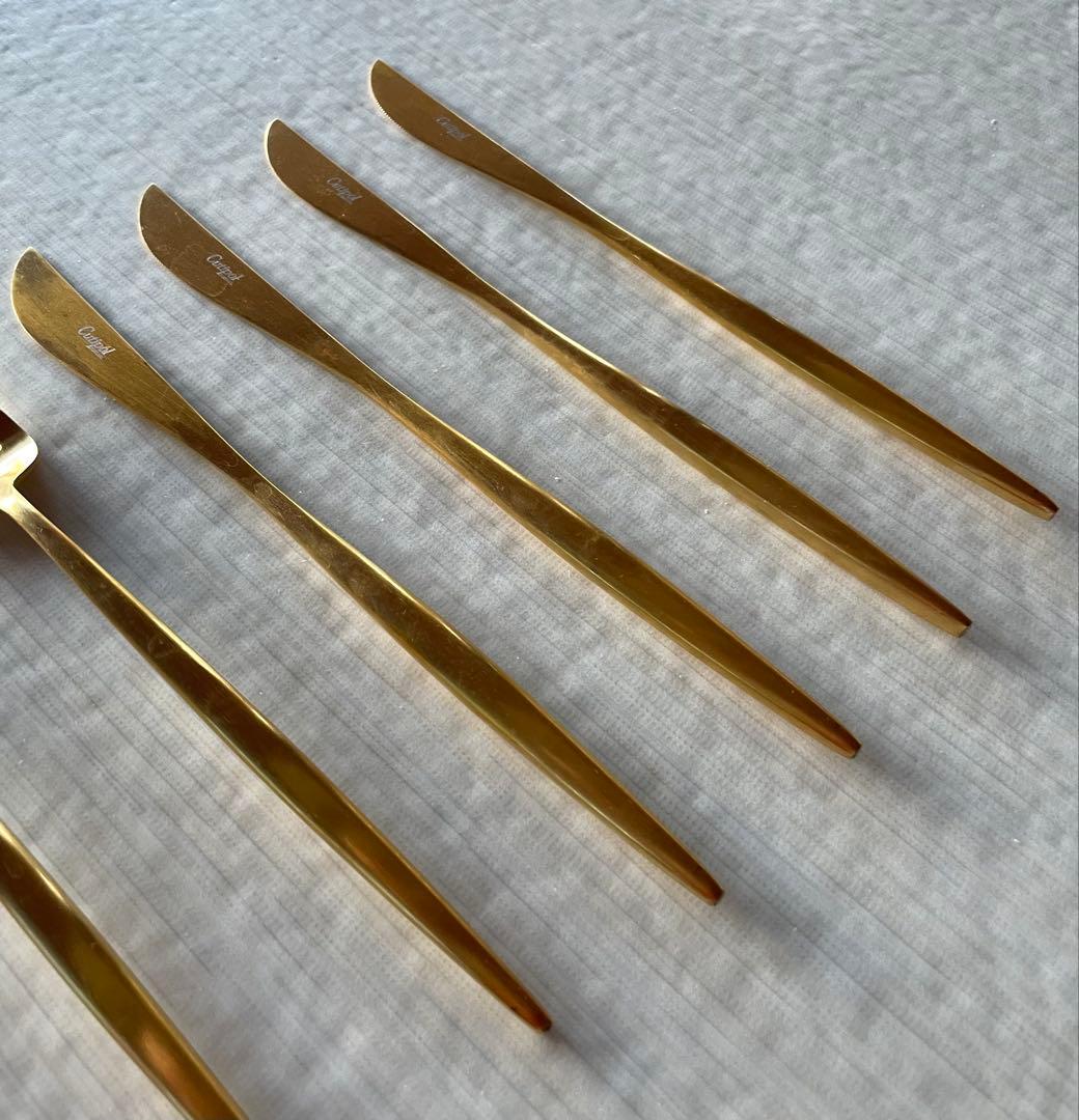 クチポール　ムーンマットゴールド　ディナースプーン・フォーク・ナイフ×4セット