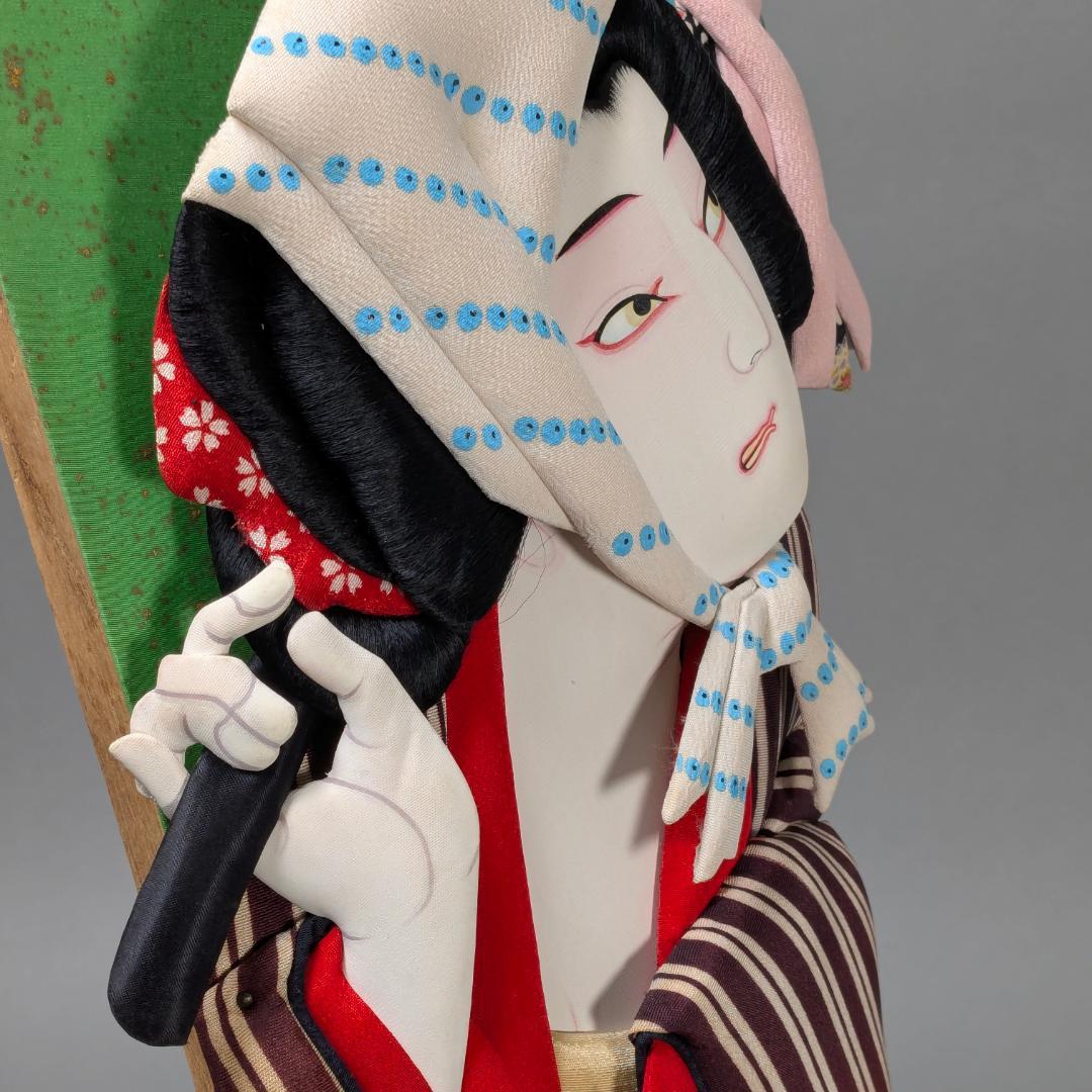 押絵羽子板　琴山？　当時物　アンティーク　昭和レトロ　日本人形　正月飾り　a