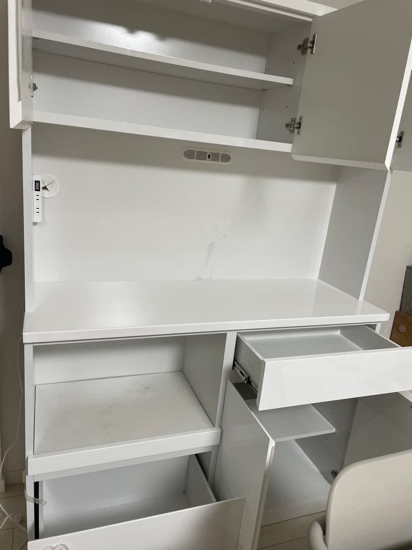 ニトリ レンジボード キッチンボード ホワイト 幅120cm