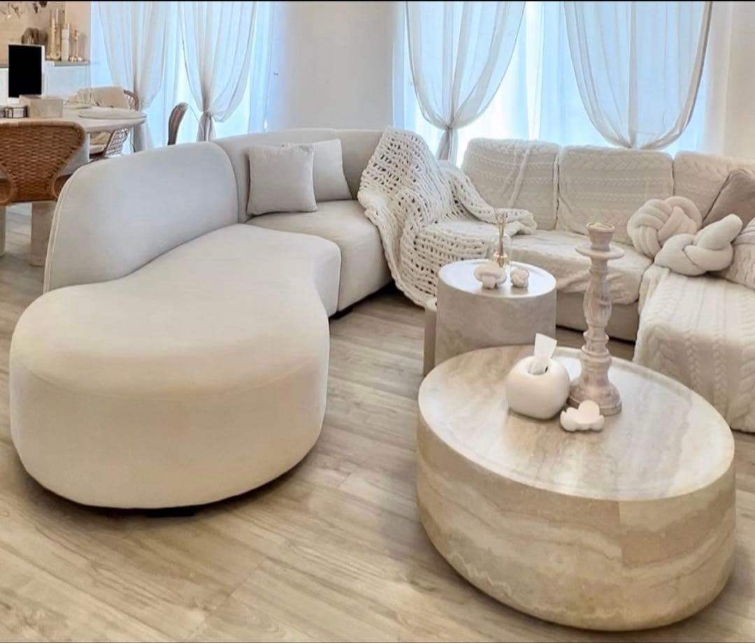 丸型カーブソファ 240cm アイボリー