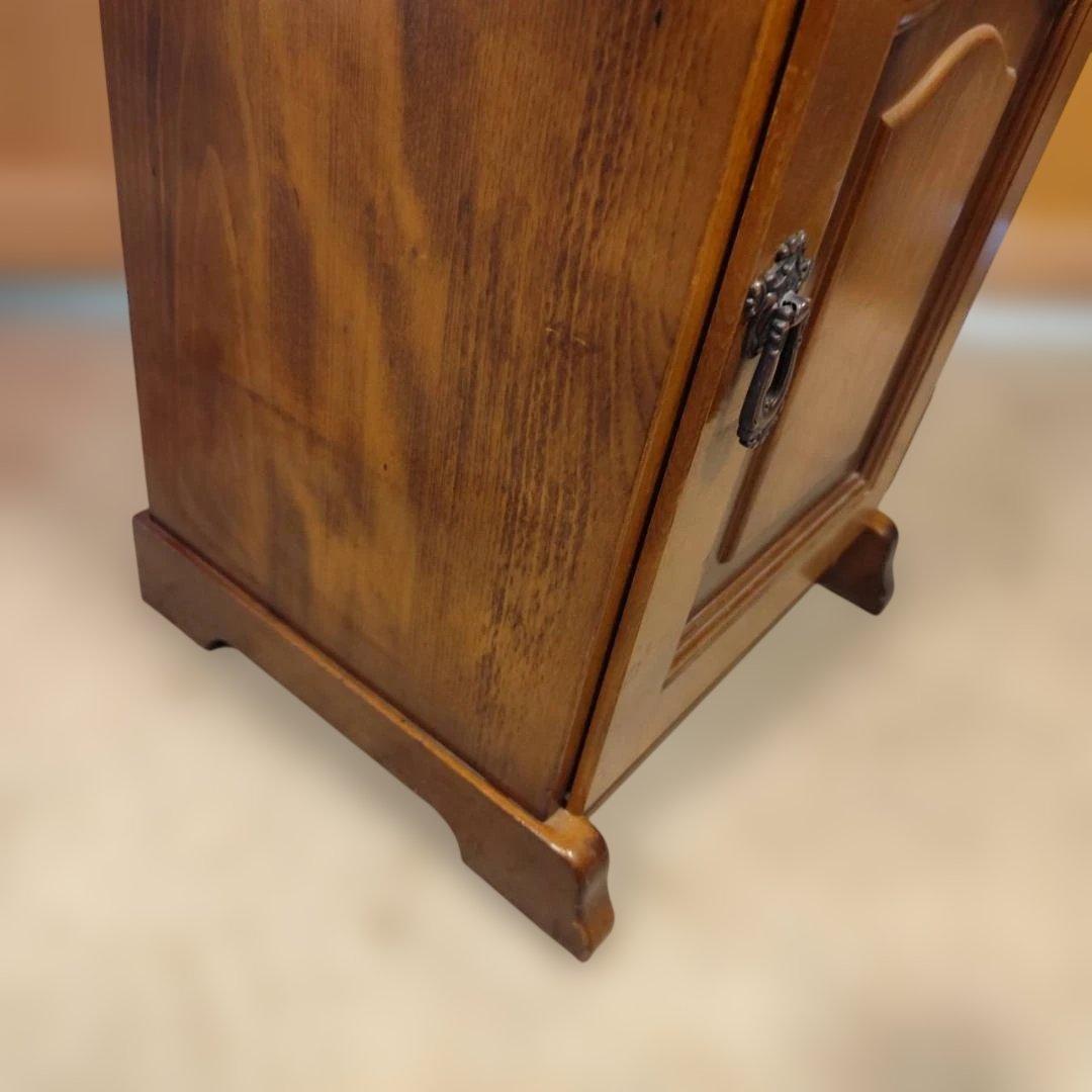 カリモク アンティーク 電話台 キャビネット 木製 花台 飾り棚 サイドボード