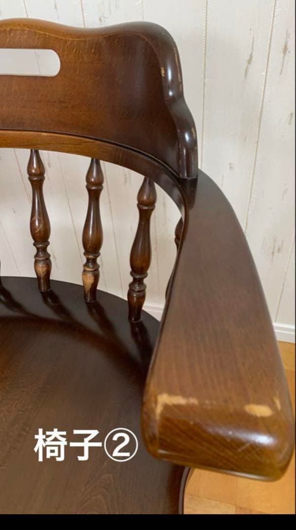 ②飛騨産業 キツツキマーク ダイニングチェア 1脚