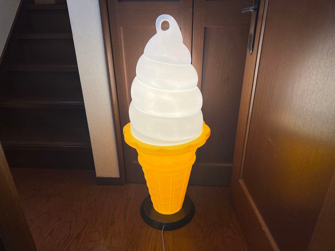 ソフトクリーム 看板 ランプ TOMI スジャータ 昭和レトロ