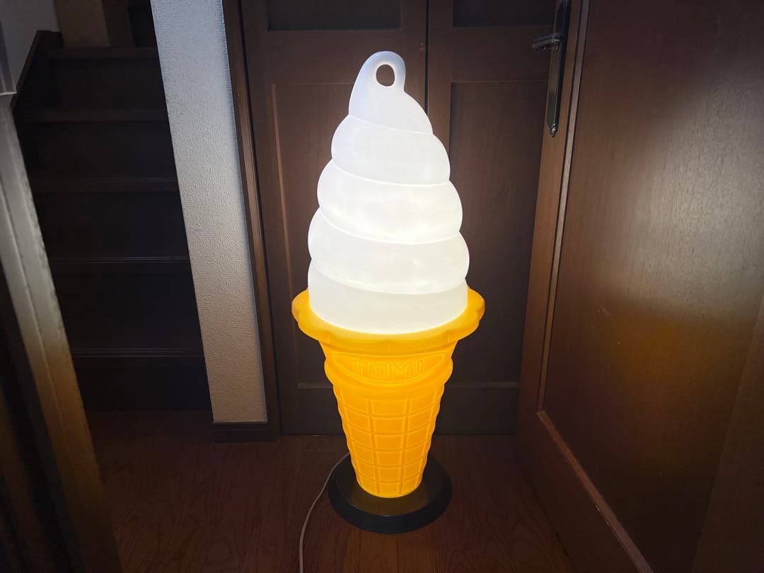 ソフトクリーム 看板 ランプ TOMI スジャータ 昭和レトロ
