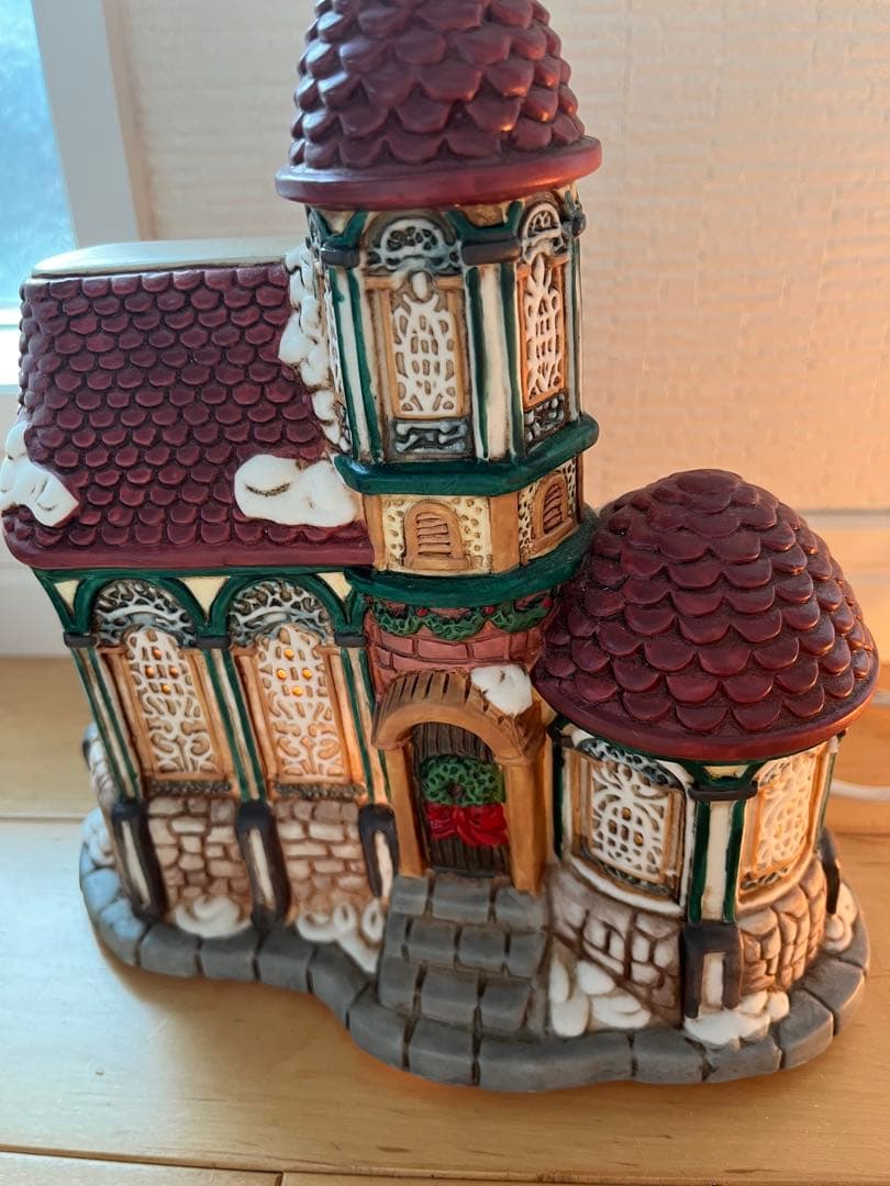 クリスマス装飾用陶器建物セット