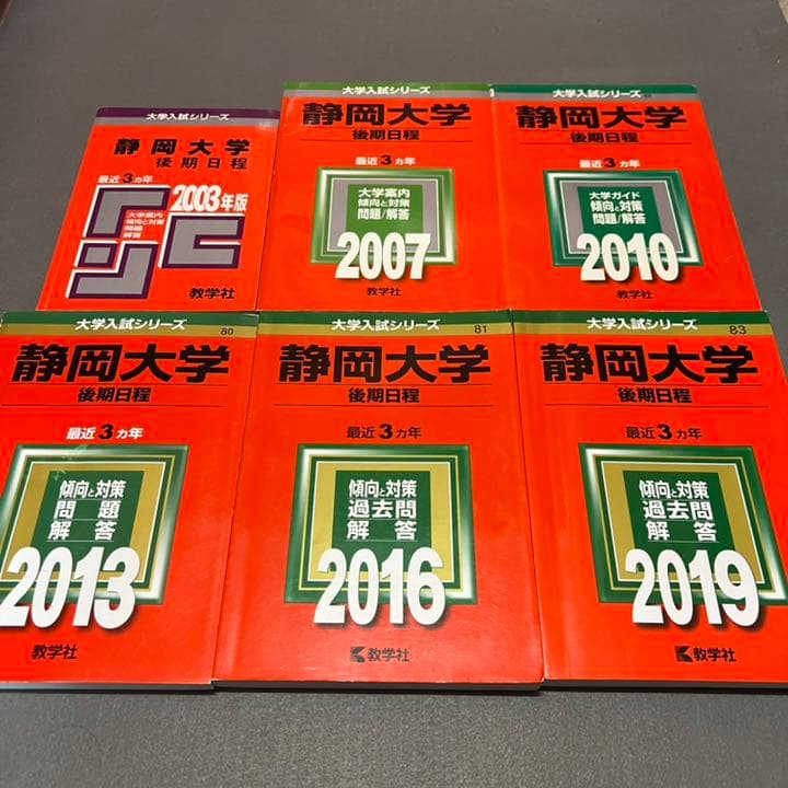 赤本　静岡大学　後期日程　2000年～2018年　18年分