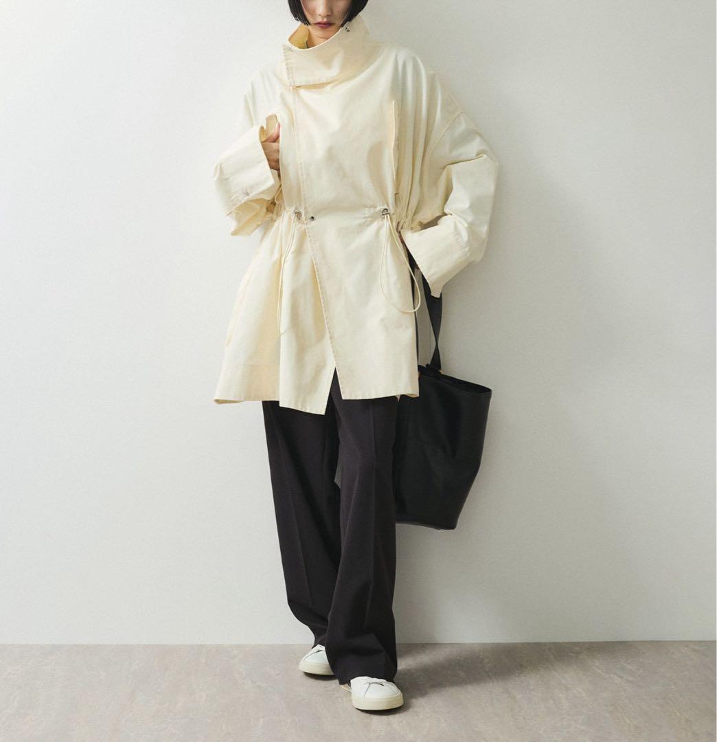 Adam et Rope' アダムエロペ スタンドカラーハーフモッズコート