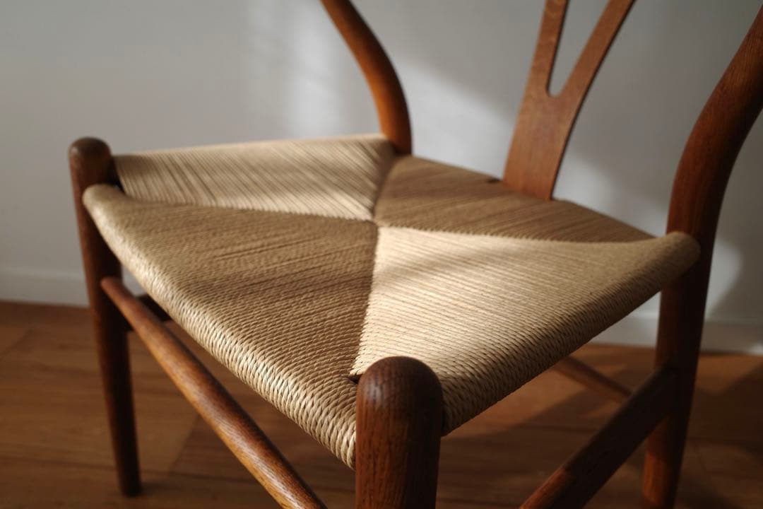 極美品【ヴィンテージ yチェア】オーク ペーパーコード新品