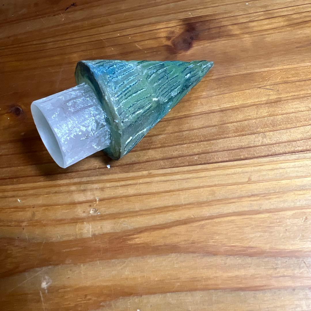 B小　ガラス作家 安達知江さん　ツリー　木　型置物 ガラス製