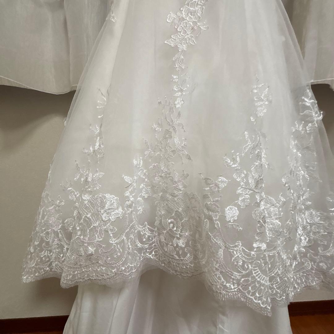 ちーたん　マーメイド　ウェディングドレス　、グローブ　アクセ　4点セット