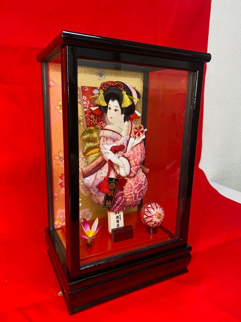 羽子板ガラスケース８号・サイズ間口約２４×奥行約１８×高さ約３９㎝・小さいサイズ