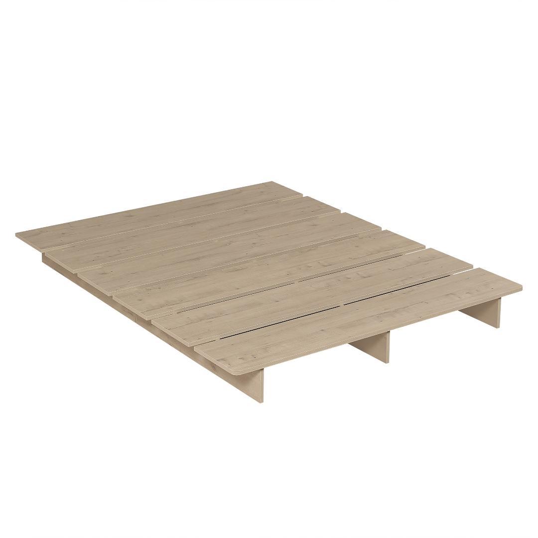 【新品】ステージ式ローベッド 幅160cm コンパクト