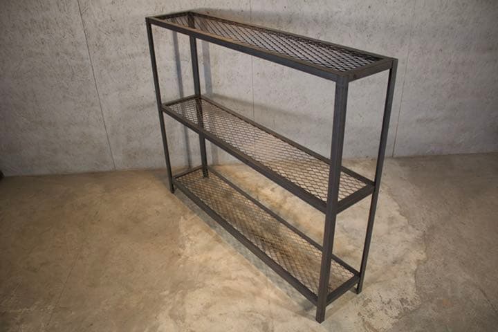 シンプルなアイアンラック リビング相性バッチリ 植物棚や飾り棚.オーダサイズ◎