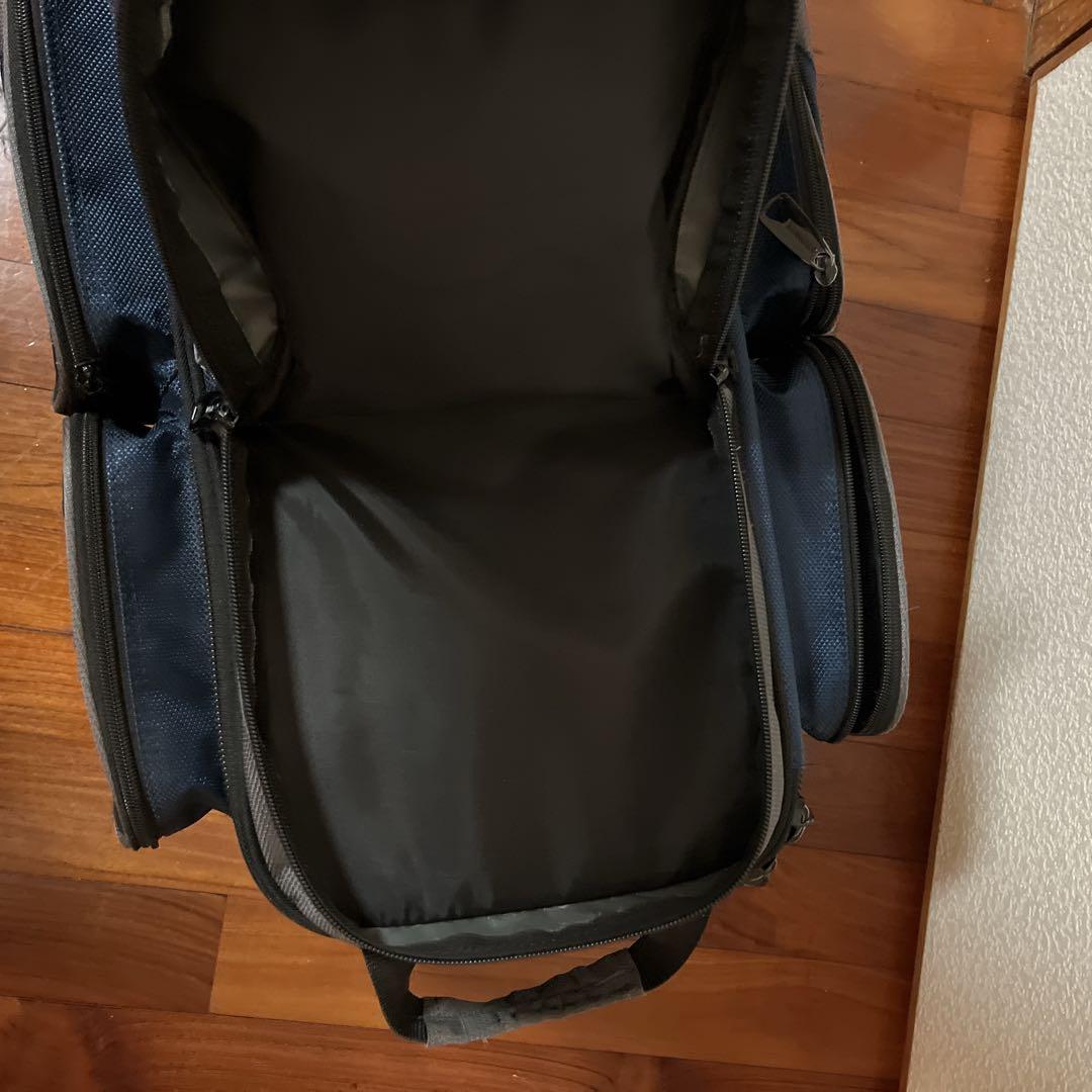 【希少品】 Ebonite ボウリング用バッグ 3個入り　キャリー　ネイビー