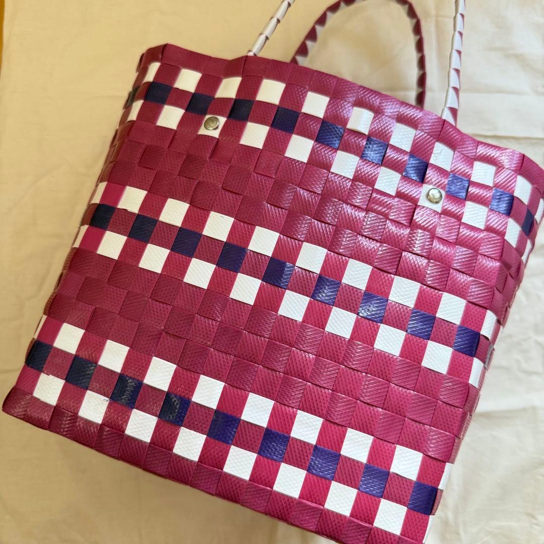 MARNI ブラックチェリー かごバッグ