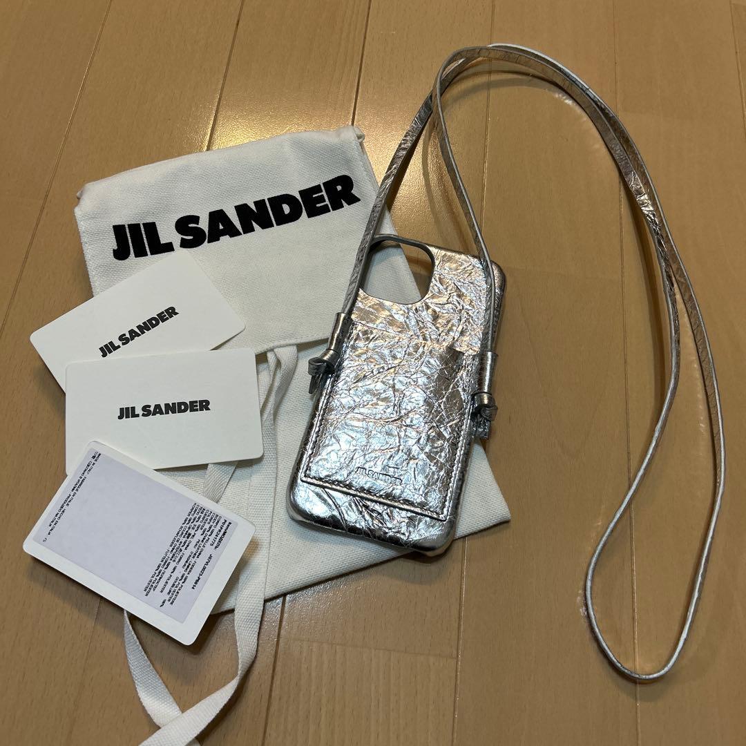 最終値下げ！JIL SANDER シルバー スマホショルダーバッグ