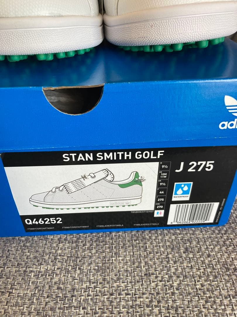 アディダス　スタンスミス　ゴルフシューズ J275 ホワイト/グリーン