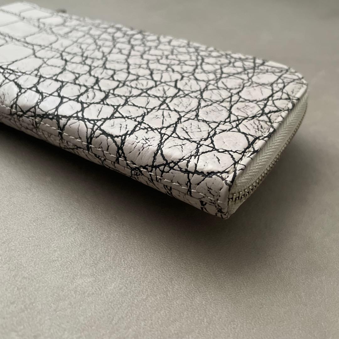 【新品タグ付】COTO アリゲーター ワニ革 レザー 長財布 ホワイト