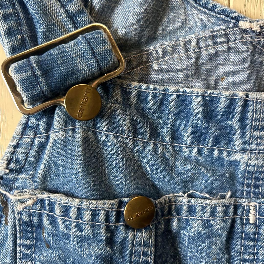 60s 70s Carhartt オーバーオール プリントタグ デカC M相当