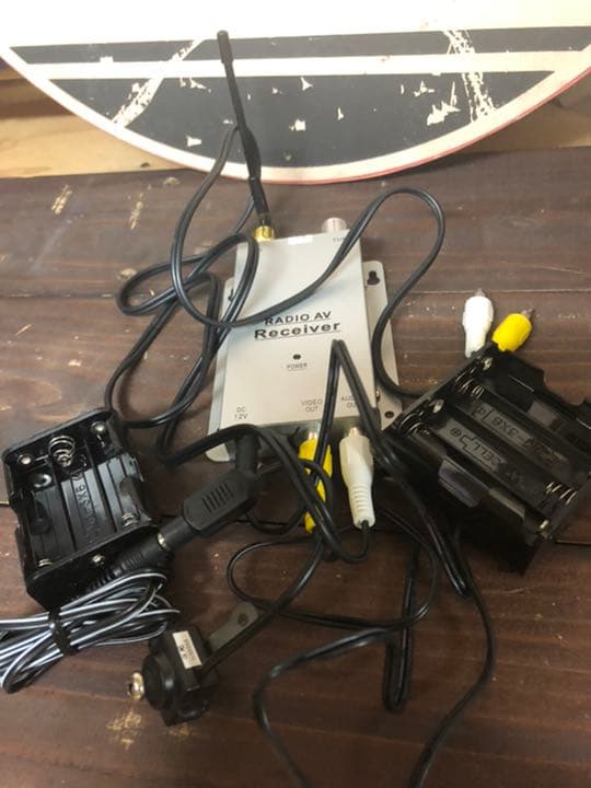 防犯カメラ　電波式　レシーバーセット　ジャンク