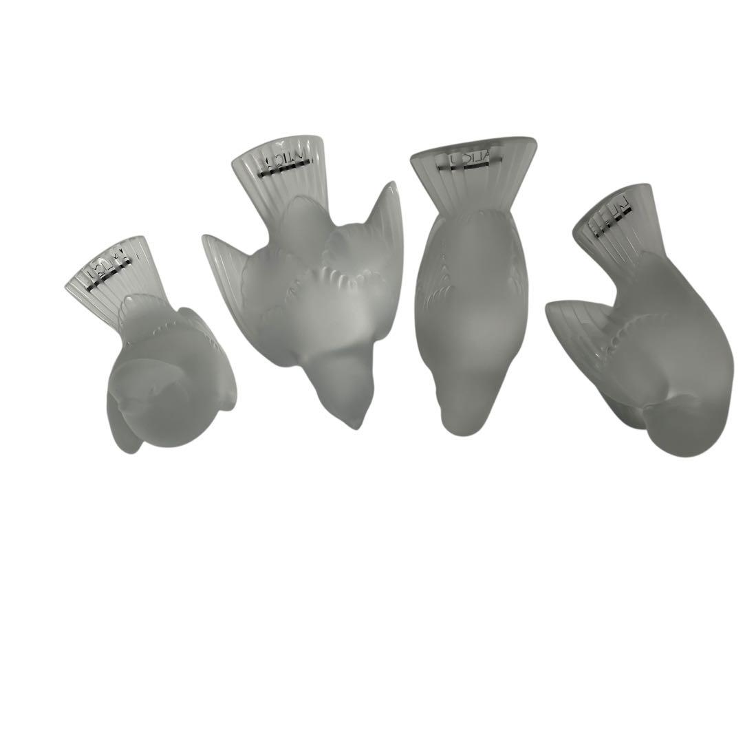 未使用　ルネ　ラリック クリスタル スズメ 置物　飾り