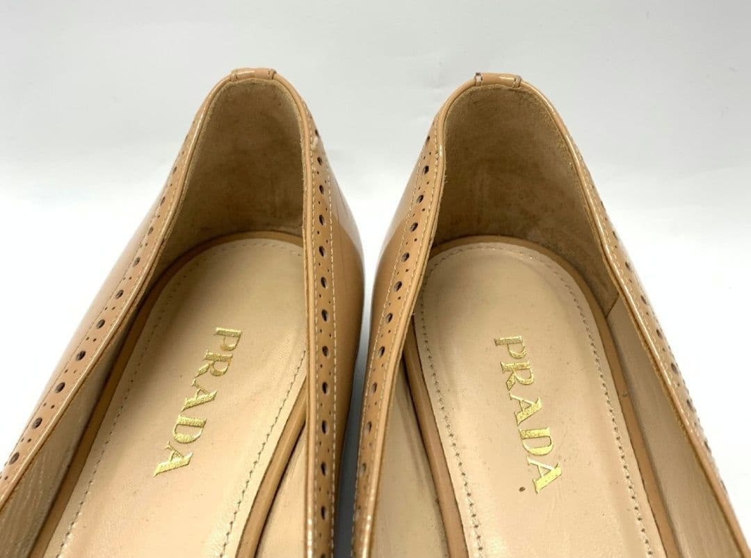 PRADA フラットシューズ　38 パンプス　ohga ピッピシック