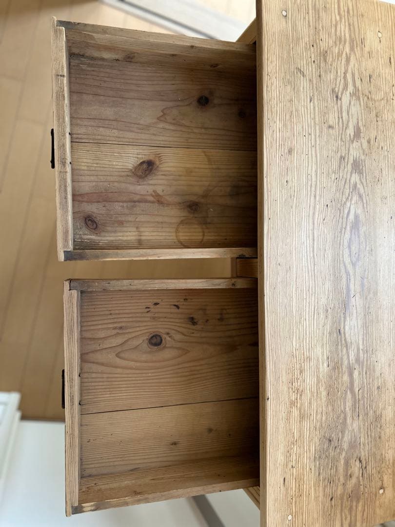 【am.】ジャパンアンティーク　机　古道具　スリップド