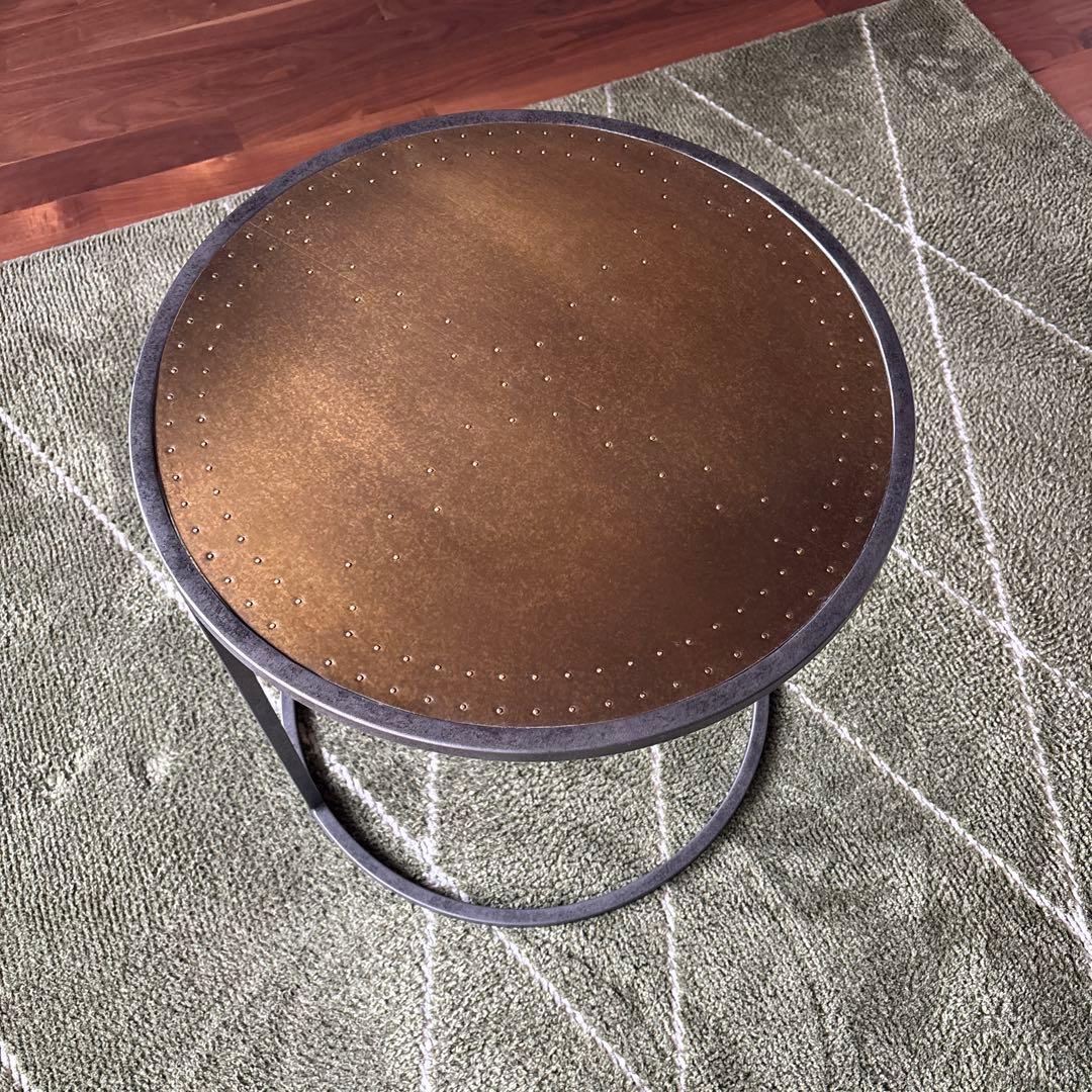 はちどり　クラッシュゲート　エルマ　サイドテーブル 50cm 真鍮