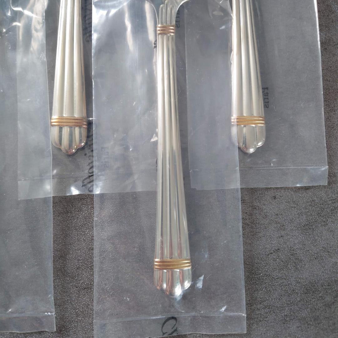 極希少 クリストフル アリアゴールドリング コンソメスプーン 未開封 6点