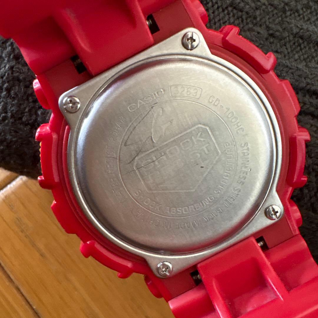 爺*麺様 G-SHOCK ジーショック GD-100HC-4JF ハイパーカラー