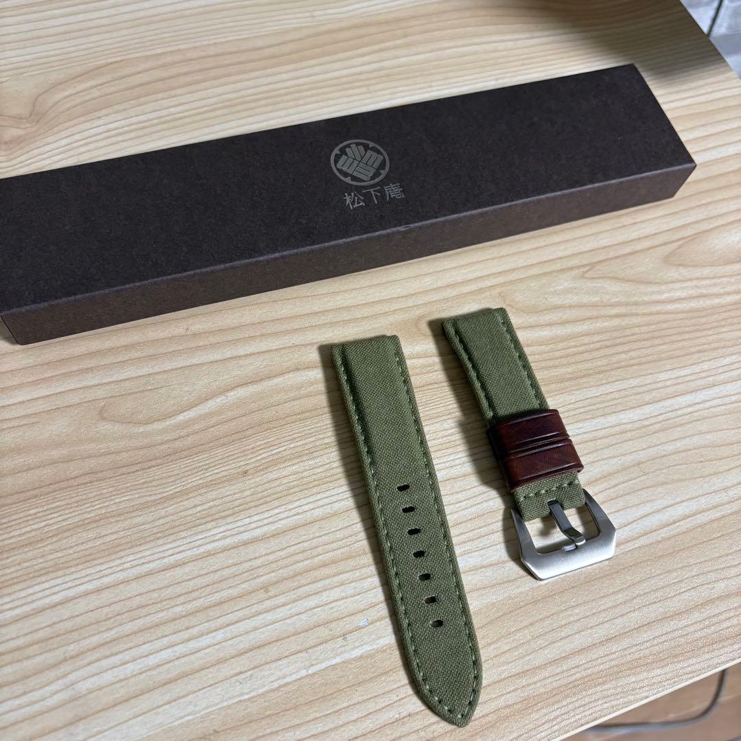 松下庵 パネライ用帆布ベルト 24-22mm