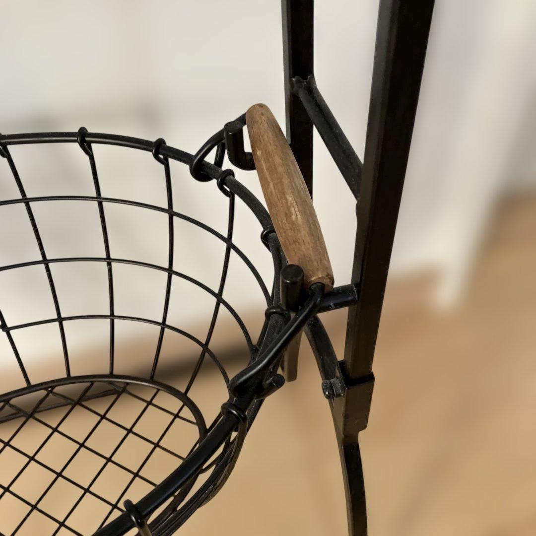 ブラック 3段ワイヤーバスケット