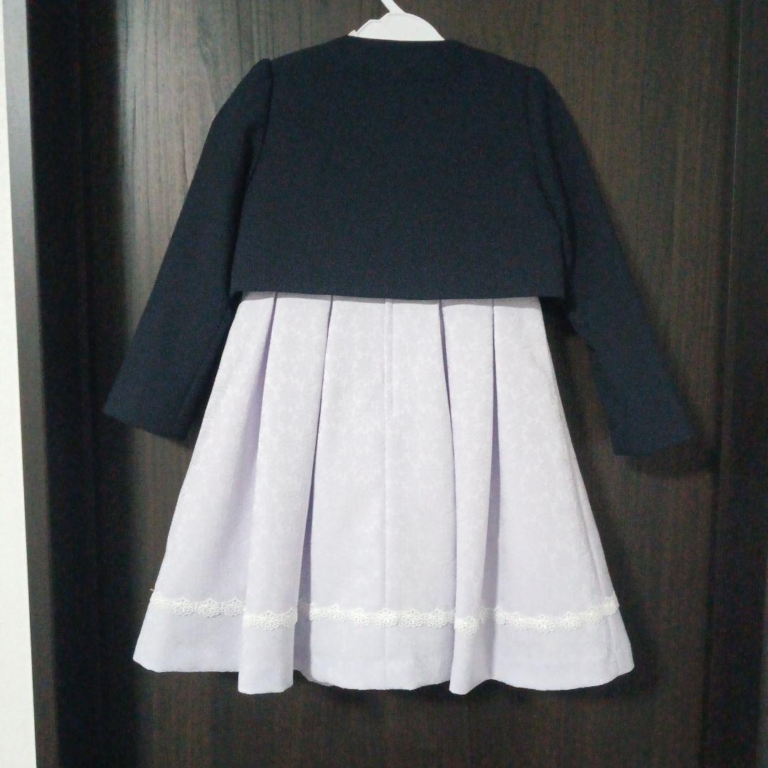 120 紫 ラベンダー フォーマルワンピース 入学式　卒園式　女子　アンサンブル