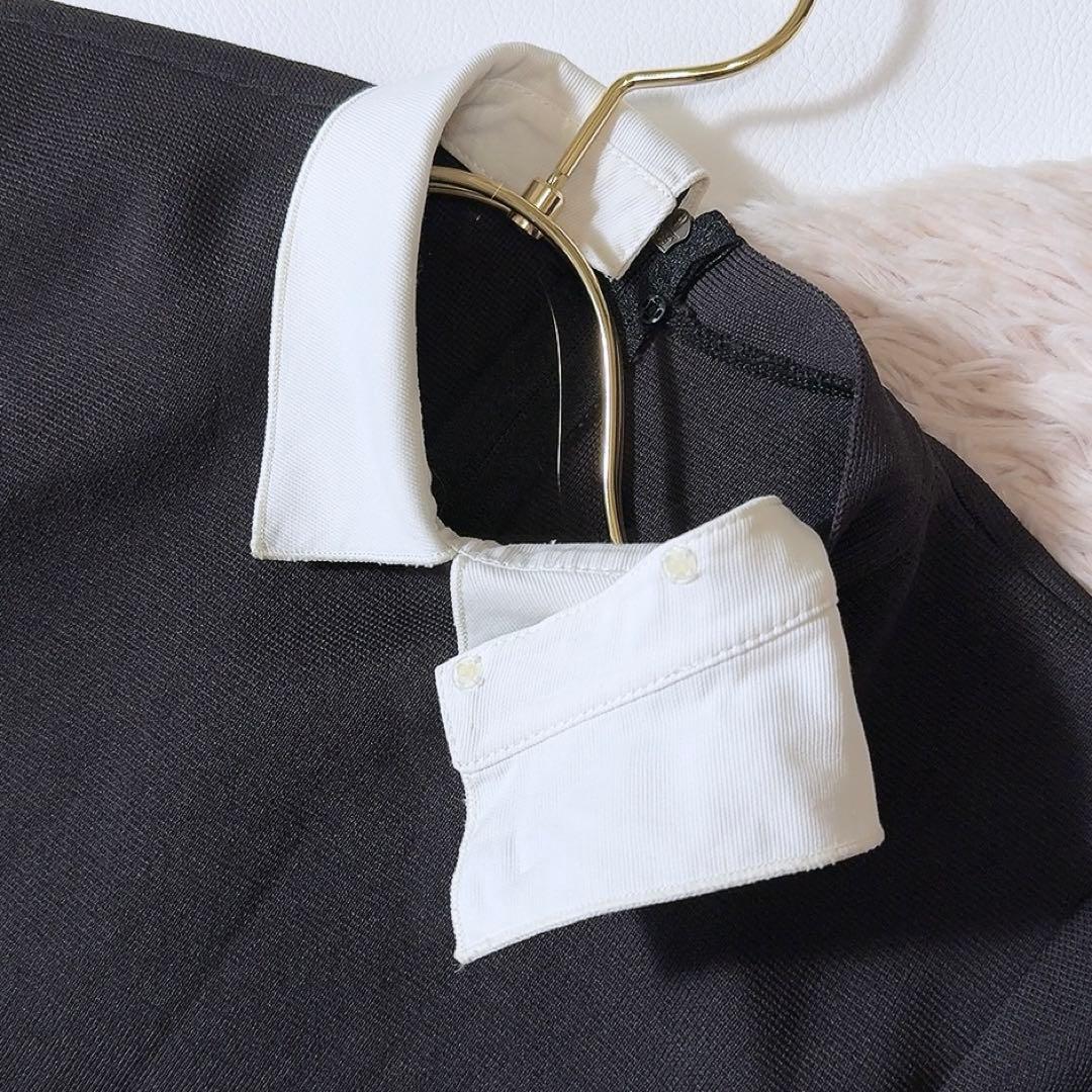 ハ*ー様 極美品ꕥフォクシーブティック グラシュー 白襟ワンピース 2WAY 3